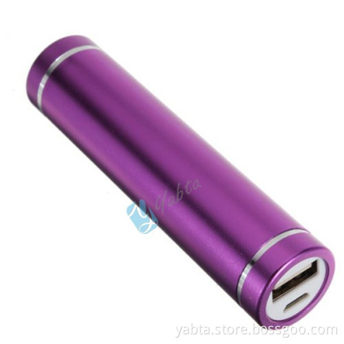 Travel Journey External Battery Charger Cylinder Lipstick Power Bank 2600